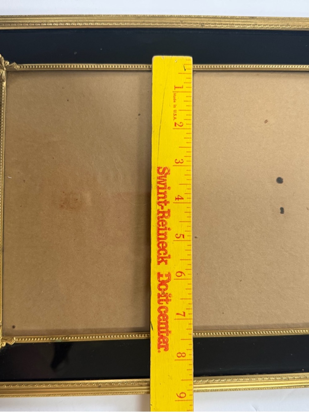 VTG Art Deco Brass Easel Black Gold Ornate Picture Frame 10x12 (8X10”) - Picture 16 of 16